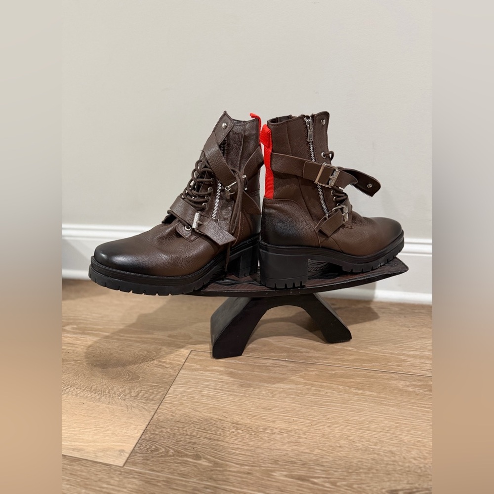 Charles by Charles David Dark Brown Leather Boots - Picture 3 of 12
